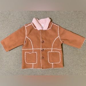VGUC GAP Brown Shearling Coat 12-18M